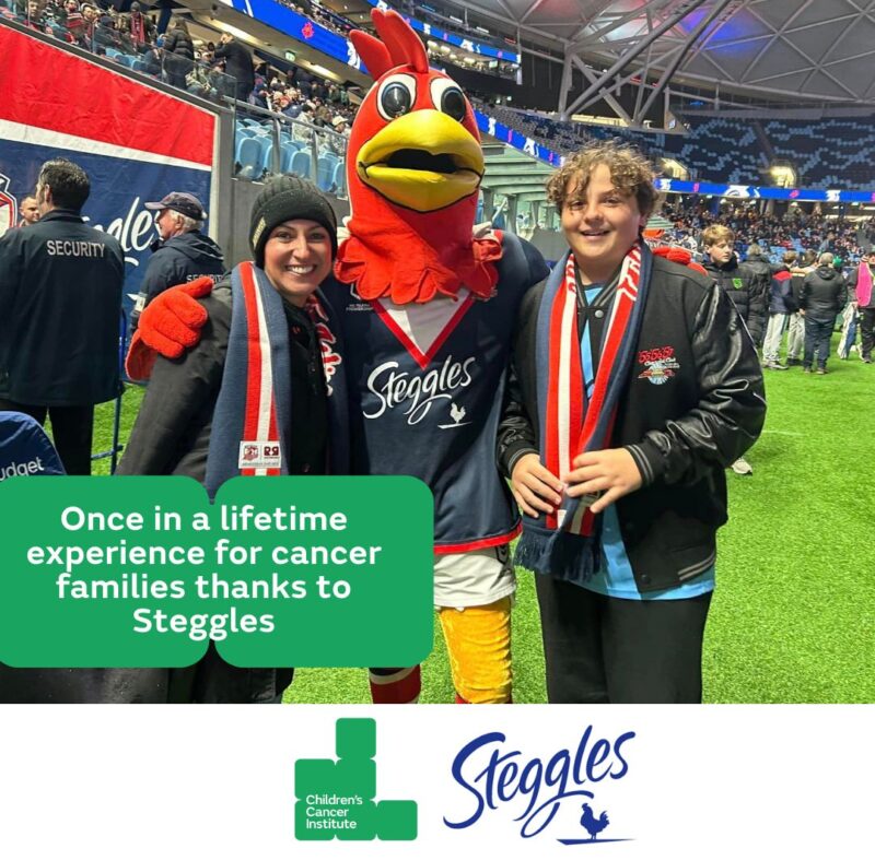 Children’s Cancer Institute – Thanks to Steggles, we were able to gift two childhood cancer families a once in a lifetime experience