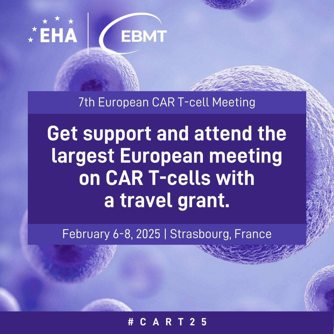 Travel grant applications for EHA-The EBMT CART25 – European Hematology Association