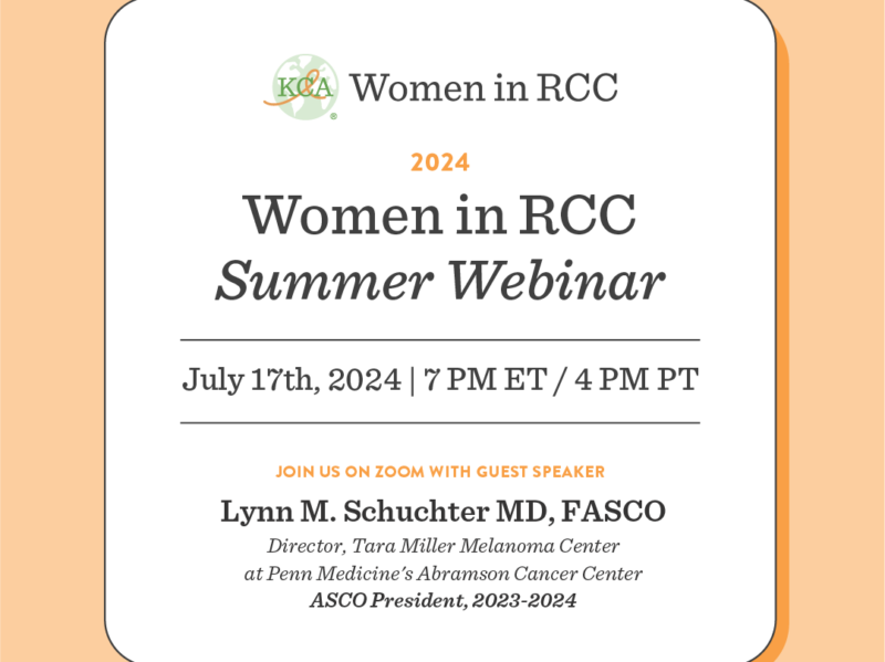Join Women In RCC Summer Webinar – Kidney Cancer Association