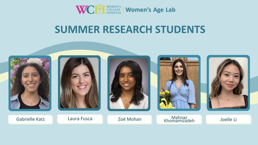 Paula Rochon: 2024 summer research students at Women’s Age Lab