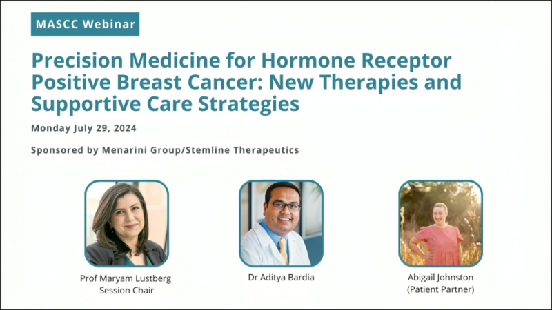 MASCC webinar on Precision Medicine for Hormone Receptor Positive Breast Cancer