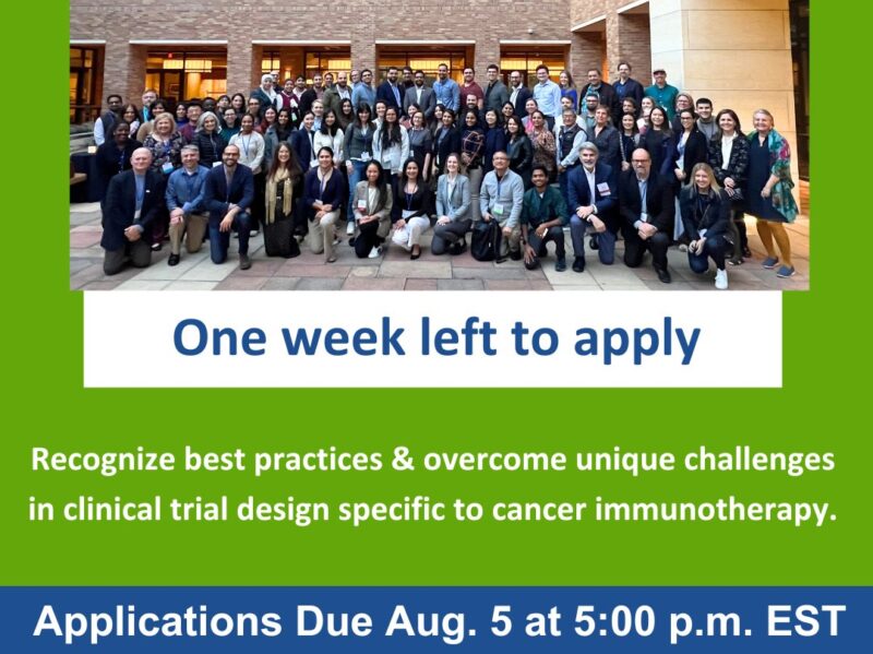 One week left to apply for SITC SCION 2025