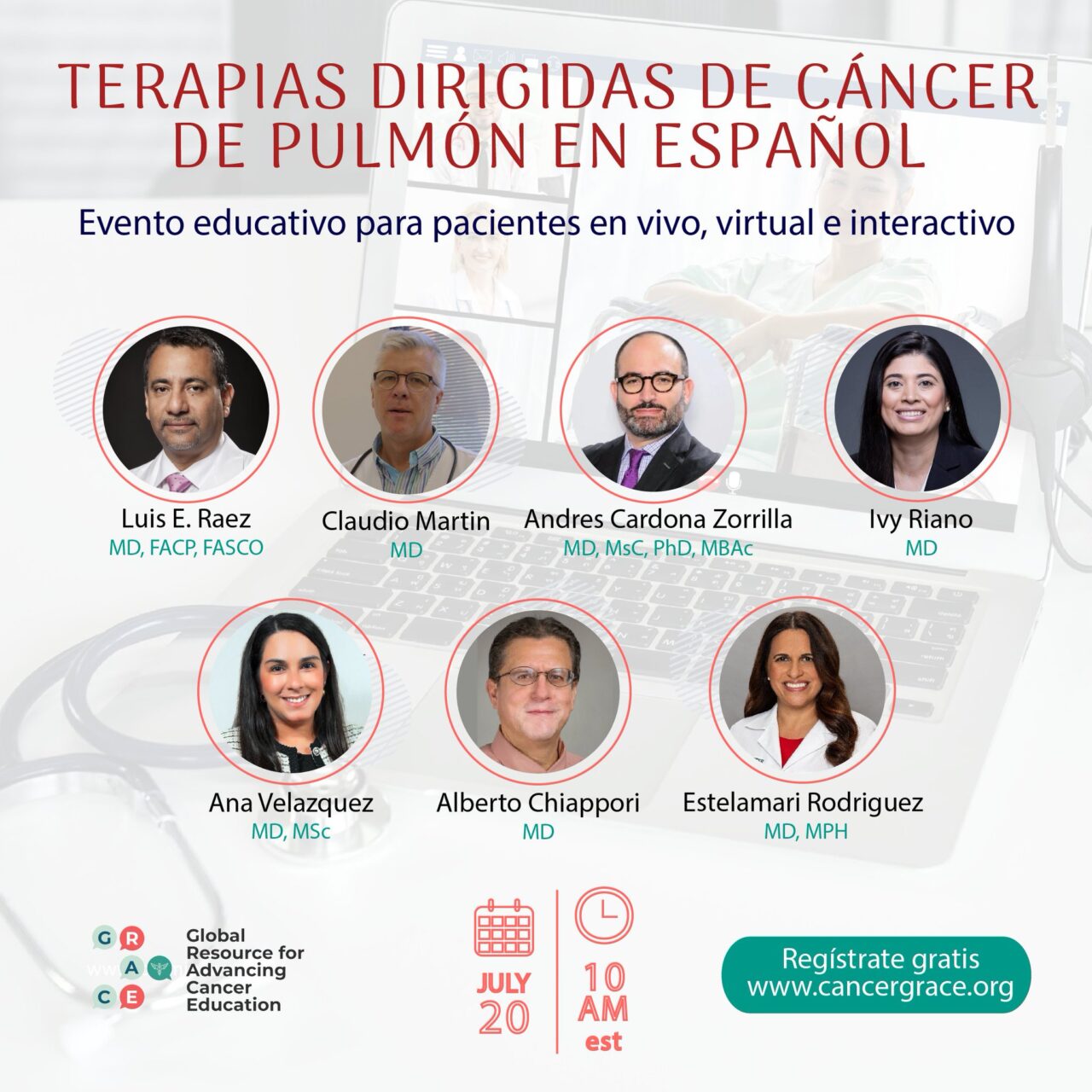 Targeted Therapies Forum in Background Spanish by Cancer Grace Foundation