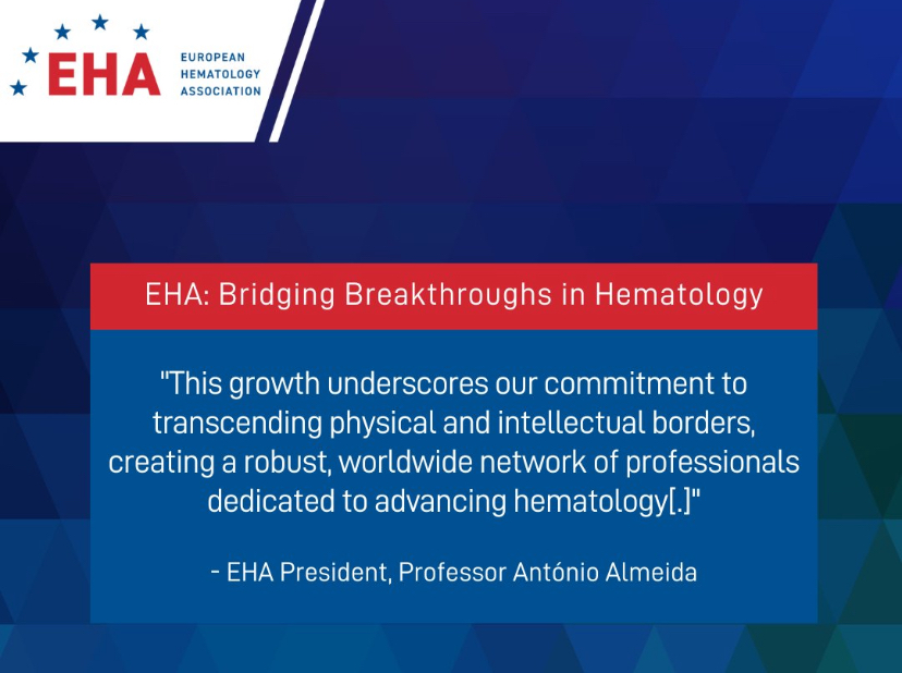 European Hematology Association has reached nearly 8000 members from more than 152 countries
