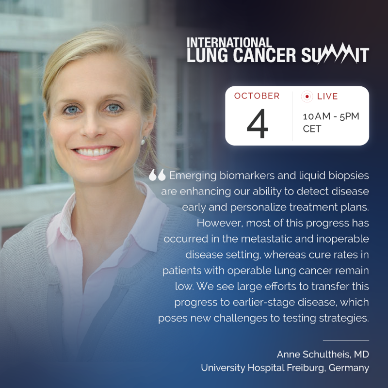 Lung cancer diagnostics in discuss the latest insights and guidelines with Anne Schultheis at ILCS24 – International Lung Cancer Summit