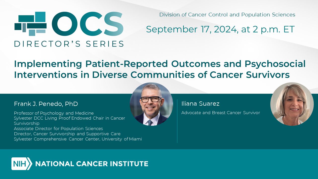 Implementing Patient-Reported Outcomes and Psychosocial Interventions among Cancer Survivors – NCI