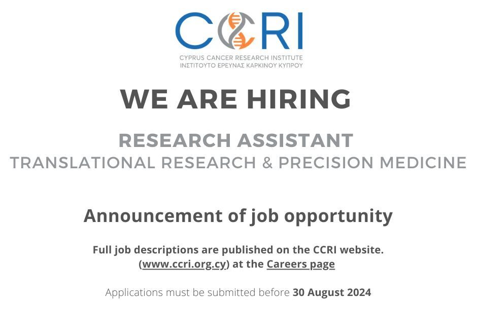 CCRI Announces new vacancies for Research Assistants