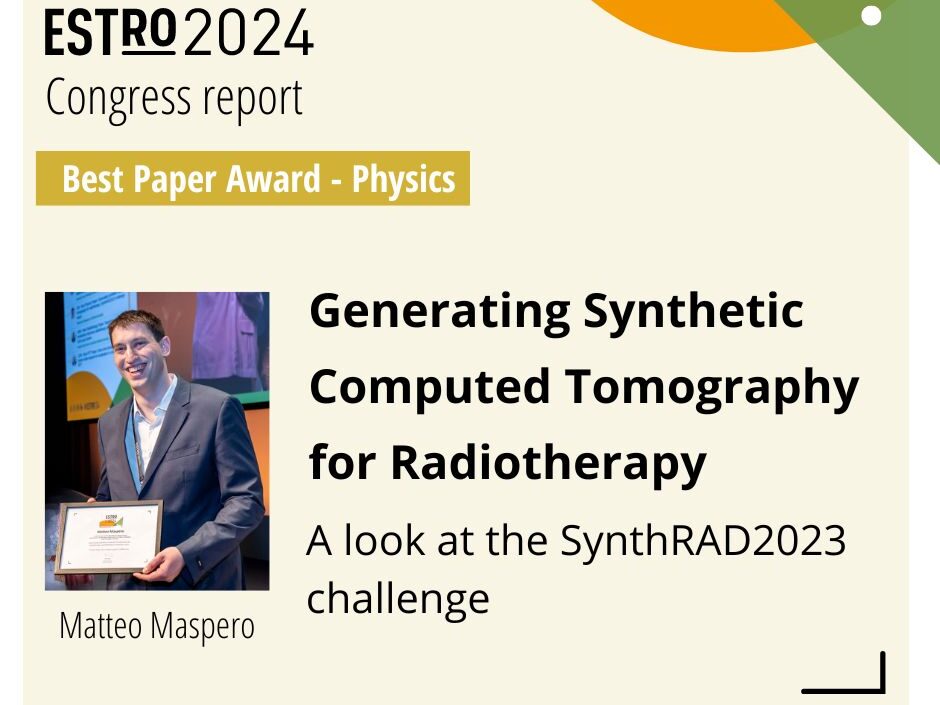 The winner of the Physics Best Paper Award at ESTRO24