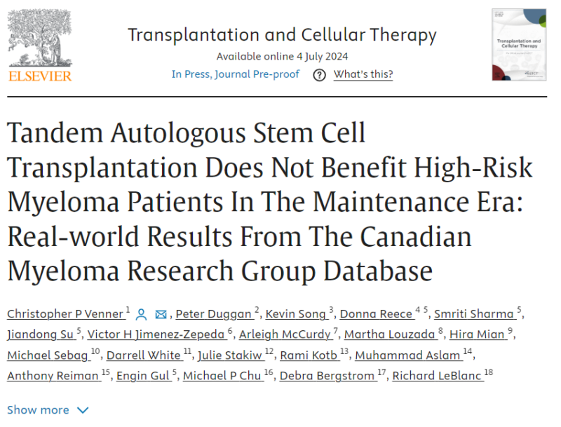 Myeloma Paper of the Day, July 8th, suggested by Robert Orlowski