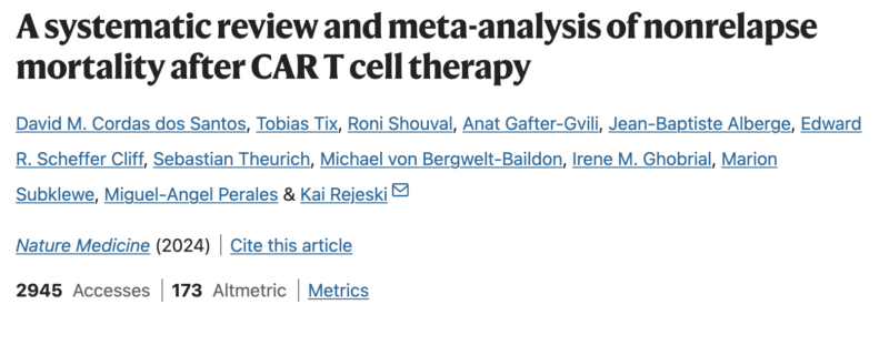 Piotr Wysocki: Nonrelapse mortality in CAR-T-treated patients. Beware of infections!