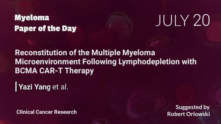 Myeloma Paper of the Day, July 20th, suggested by Robert Orlowski