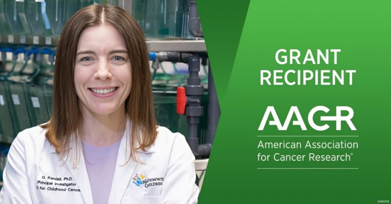AACR Grant Recipient, Genevieve Kendall develops zebrafish models of rhabdomyosarcoma