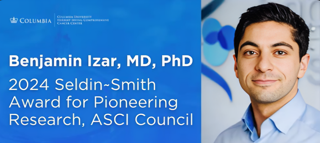 Benjamin Izar received the 2024 Seldin-Smith Award for Pioneering Research