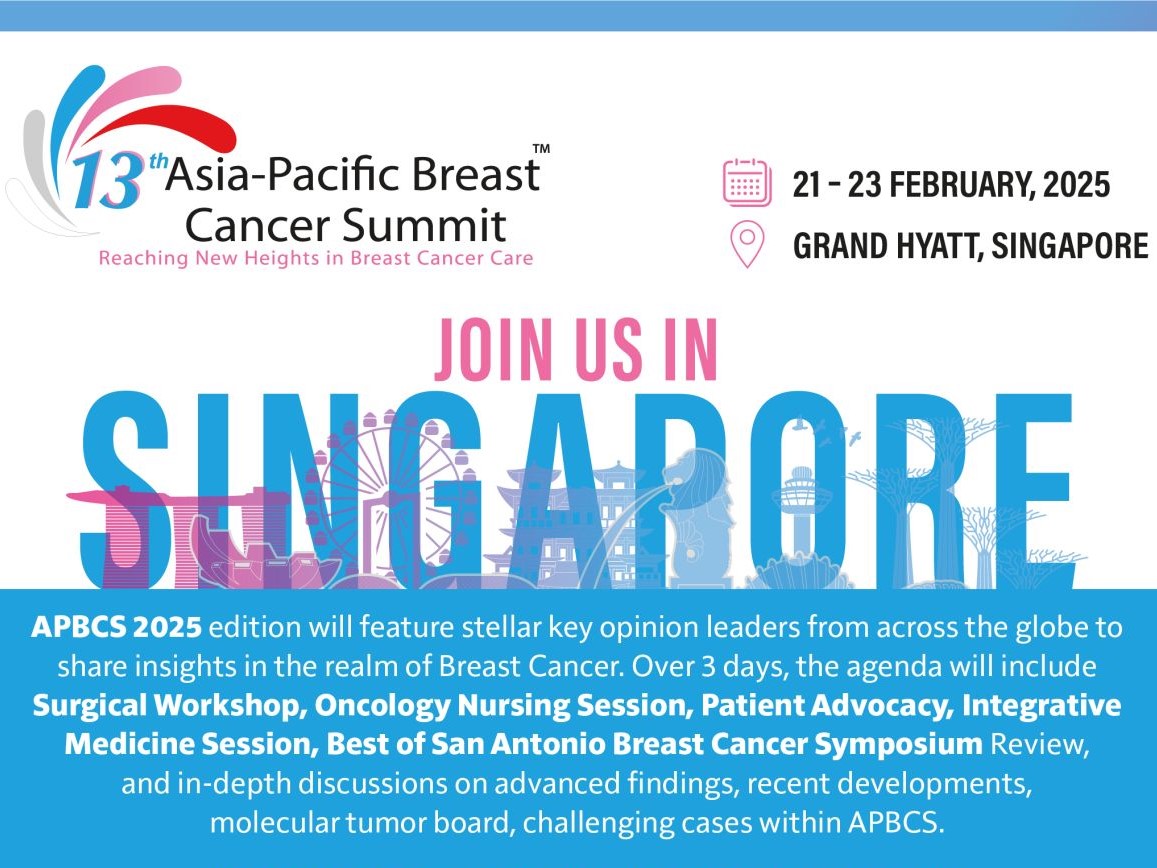 Register for the 13th Asia-Pacific Breast Cancer Summit in Singapore