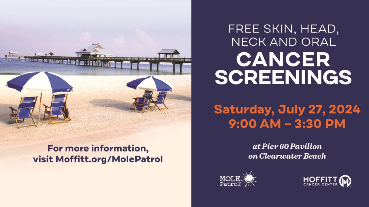 Free skin, head, neck and oral cancer screenings at Pier 60 on Clearwater Beach – Moffitt Cancer Center