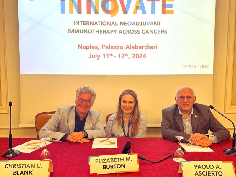 Liz Burton: Humbling opportunity to co-chair the first International Neoadjuvant Immunotherapy Across Cancers in Naples