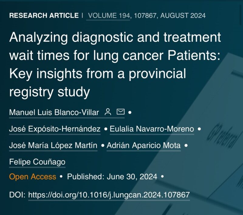 Felipe Couñago: Analyzing diagnostic and treatment wait times for lung cancer Patients