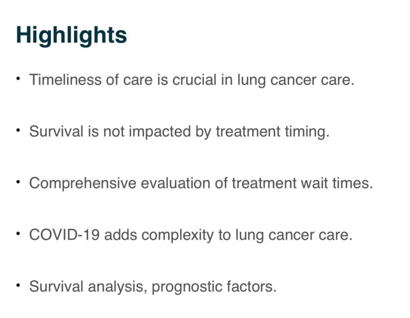 Felipe Couñago: Analyzing diagnostic and treatment wait times for lung cancer Patients