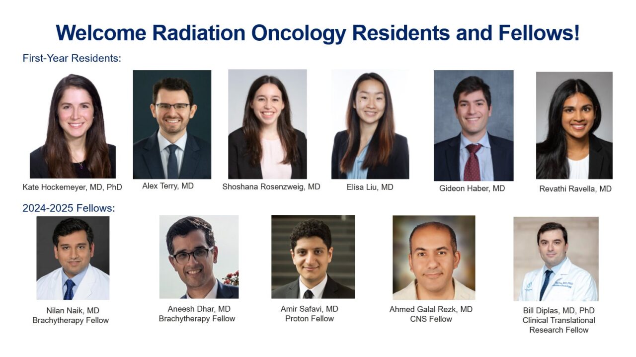 Welcome Radiation Oncology Residents and Fellows – MSK Radiation Oncology