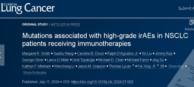 Stephen Liu: Can we predict risk of immune related toxicity with immunotherapy for NSCLC