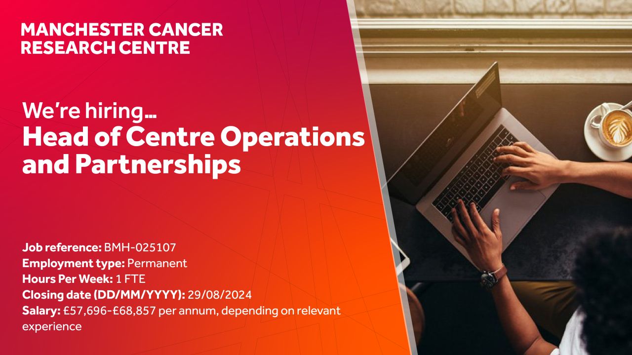 Join the MCRC as the Head of Centre Operations and Partnerships