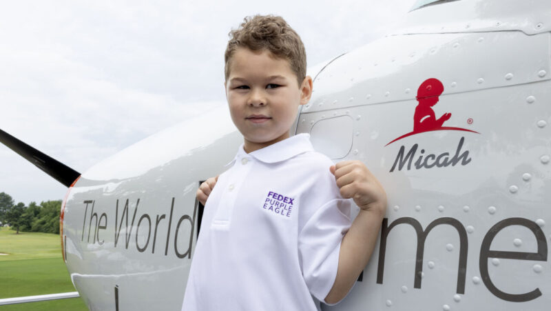 St. Jude Children’s Research Hospital patient Micah’s plane dedication ceremony