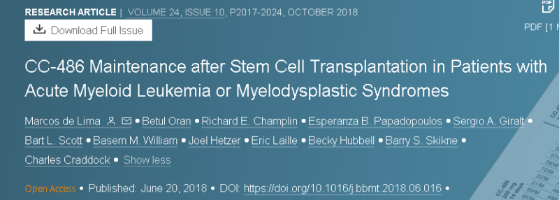 Post-transplant maintenance for AML: Review of literature by Talha Badar