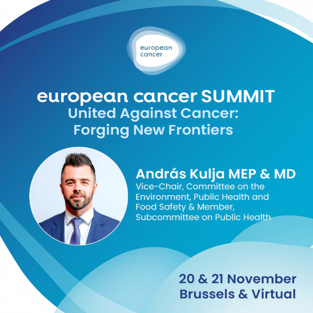 European Cancer Organisation announces a special speaker at their upcoming European Cancer Summit, András Kulja