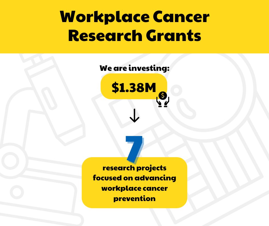 Canadian Cancer Society announced the recipients of the Workplace Cancer Research Grants