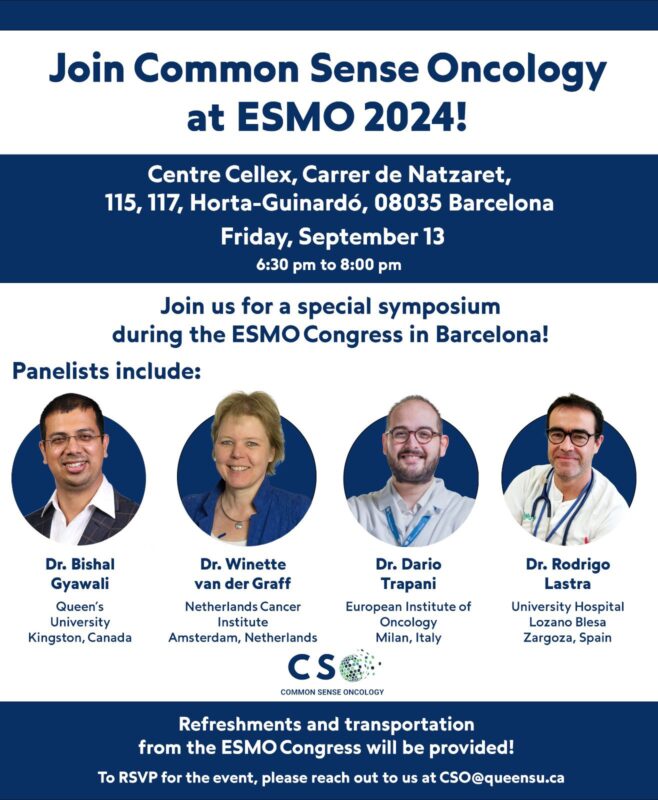 Rodrigo Lastra: Honored to participate in Common Sense Oncology symposium at ESMO24