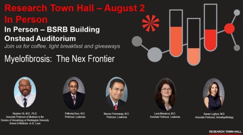 Naveen Pemmaraju: Honored to be a featured MPN faculty speaker for upcoming Research Town Hall on Myelofibrosis