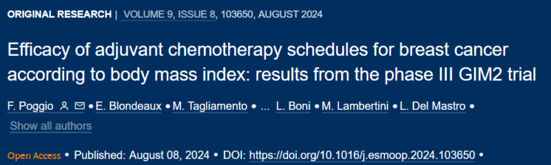 Adjuvant chemotherapy schedules for breast cancer according to BMI