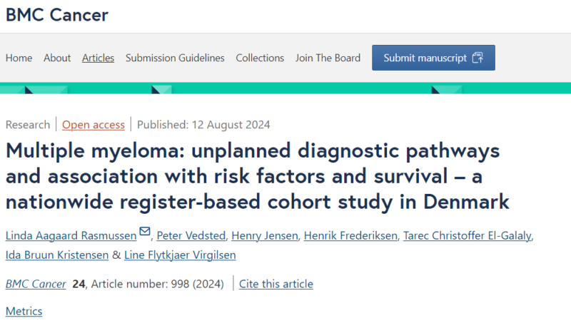 Myeloma Paper of the Day, August 13th, suggested by Robert Orlowski