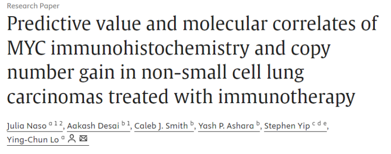 Aakash Desai: MYC IHC could be crucial in tailoring immunotherapy approaches in NSCLC