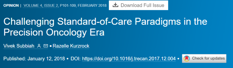 Vivek Subbiah: We need to challenge Standard-of-care Paradigms in the Precision Oncology era