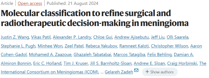 Gelareh Zadeh: How Does Molecular Classification Refine Surgical and Radiotherapeutic Decision Making in Meningioma?