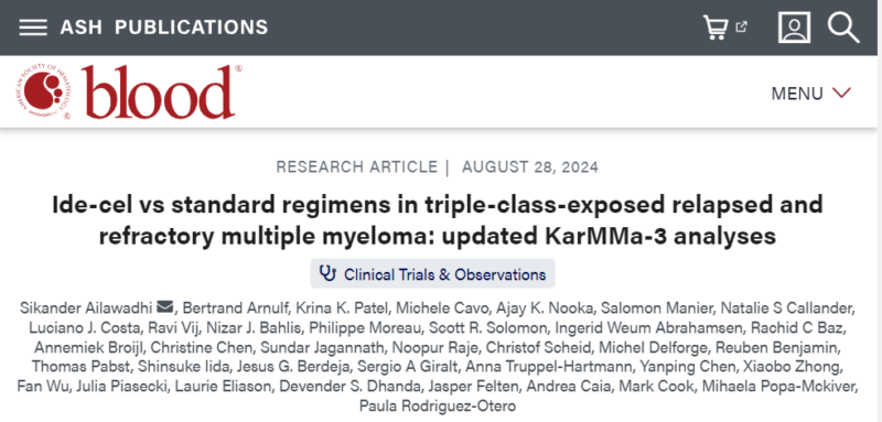 Myeloma Paper of the Day, August 31st, suggested by Robert Orlowski