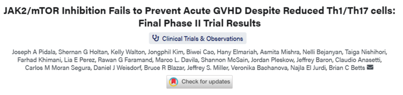 Shernan Holtan: A positive but negative GVHD prophylaxis story with JAK2i