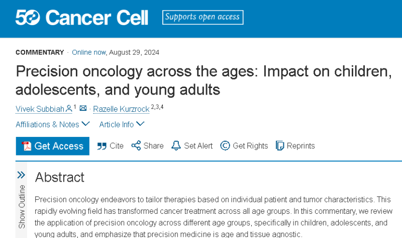 How the same cancer driver mutations can manifest differently across the lifespan