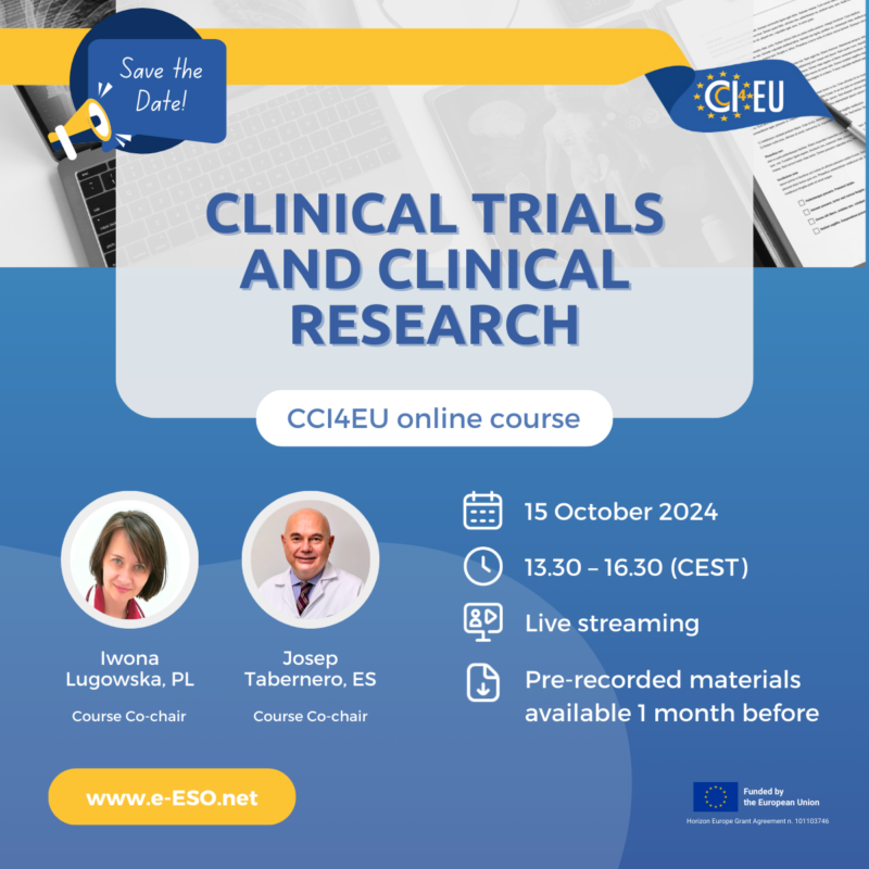 CCI4EU second online course on Clinical Trials and Clinical Research – OECI