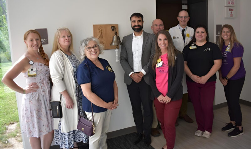 Kiwanis Club of Webster donates two bells to Wilmot Cancer Institute