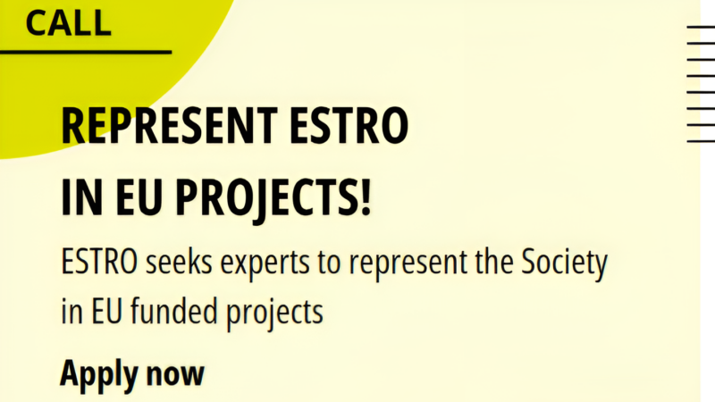 ESTRO seeks experts to present the Society in EU-funded projects