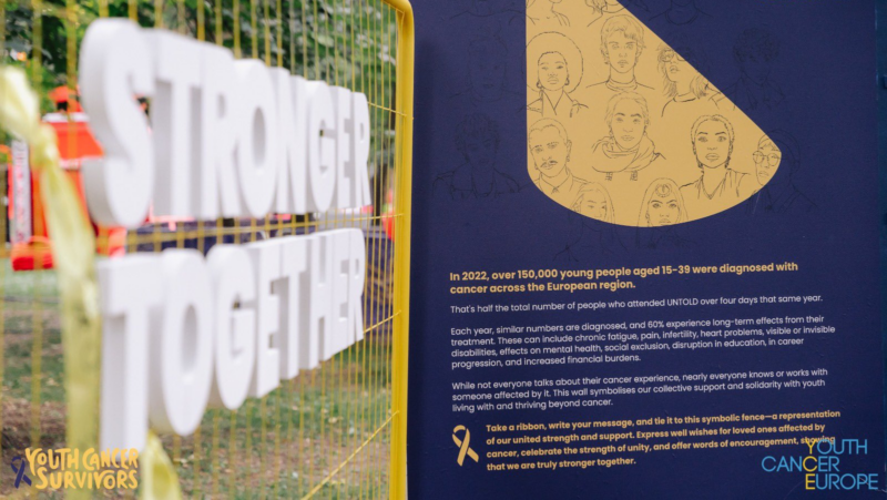 Festival lights, music filling the air, and a special space where we talked about Youth Cancer Europe and European Network of Youth Cancer Survivors