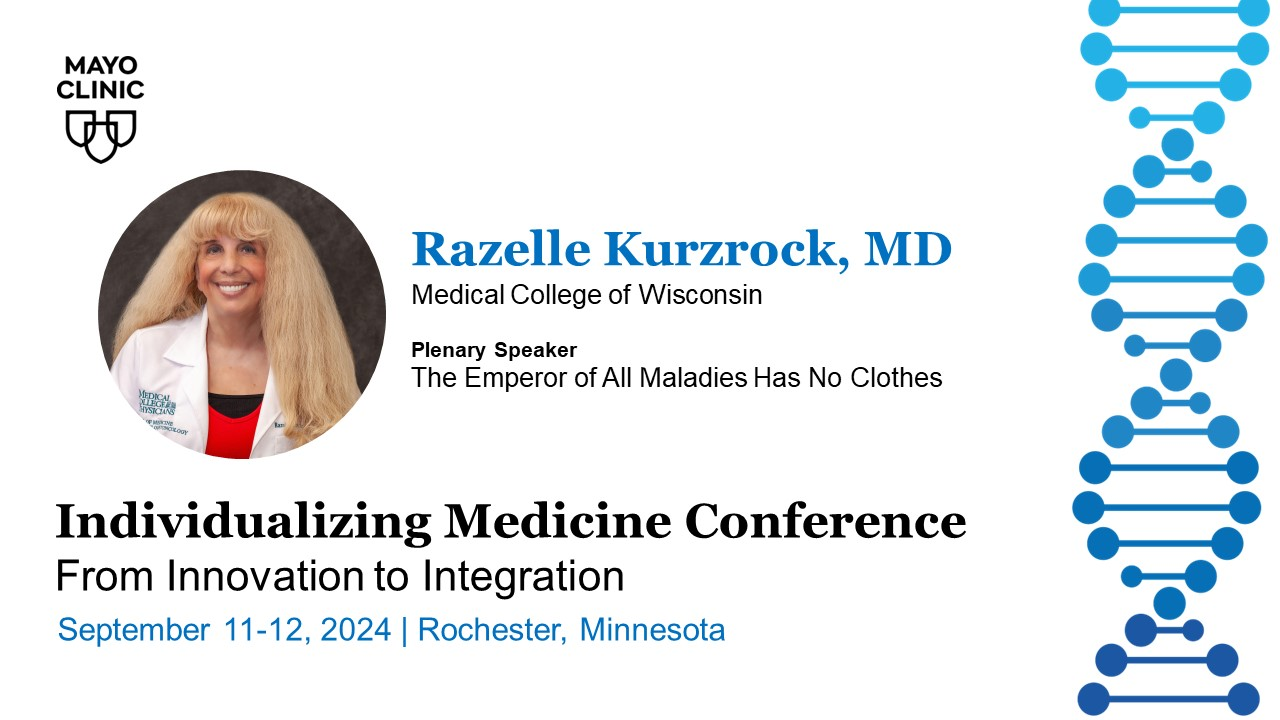 Razelle Kurzrock at CIMCON2024 to discuss advances in precision oncology over the last decade