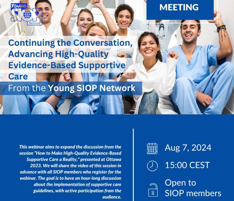 Evidence-Based Supportive Care webinar by Young SIOP Network