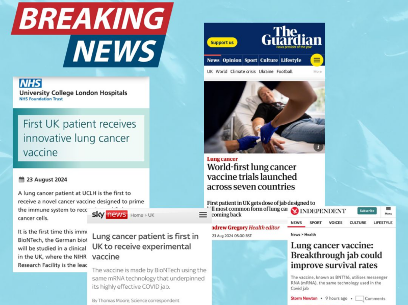 First patient dosed in the UK with a new lung cancer vaccine – Oncogene Cancer Research