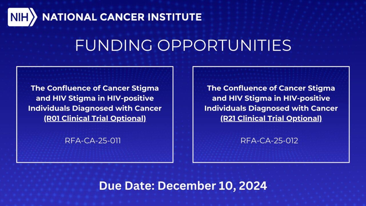 New Research Grants Available: NCI Seeks Proposals on Cancer and HIV Stigma Confluence