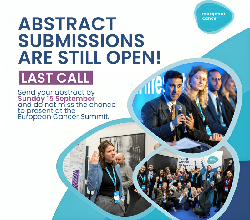 The deadline for abstract submissions for European Cancer Summit has been extended