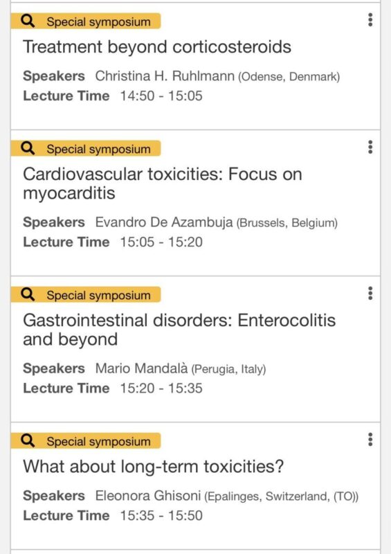 Eleonora Ghisoni: Discussing "Improving the management of immune-related toxicities" ESMO24