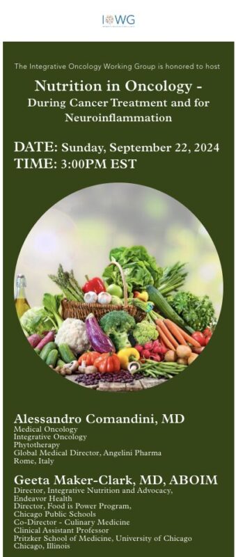 Grand Rounds on Nutrition in Oncology – IOWG